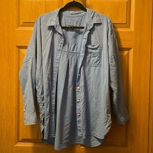 American Eagle oversized button up collar sleeve shirt